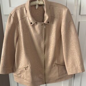 Chicos! Beige Women's Jacket, lovely! EUC size 2(large)
